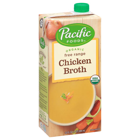 Pacific Foods Organic Chicken Broth 32 oz - 12 Pack