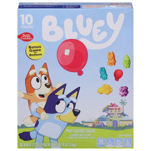 Bluey Fruit Flavored Snacks 10 - 0.8 oz Pouches - 8 Pack