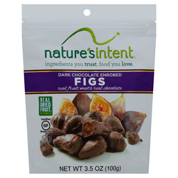 Nature's Intent Dark Chocolate Covered Figs  - 3.5 OZ 12 Pack