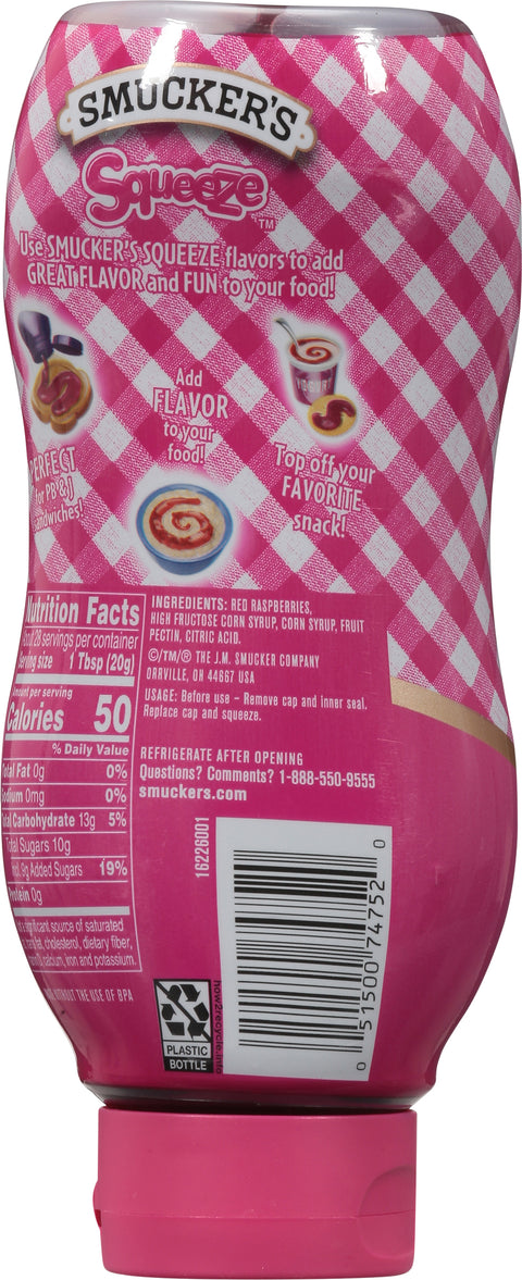 Smucker's Squeeze Seedless Red Raspberry Jam 20 oz