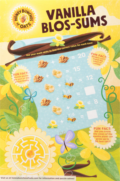 Post Honey Bunches Of Oats Vanilla Cereal  12 OZ