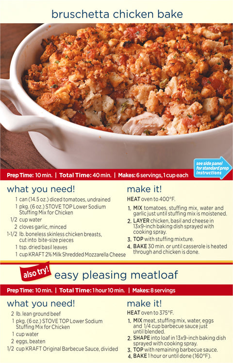Stove Top Stuffing Mix Chicken Low Sodium 6 OZ