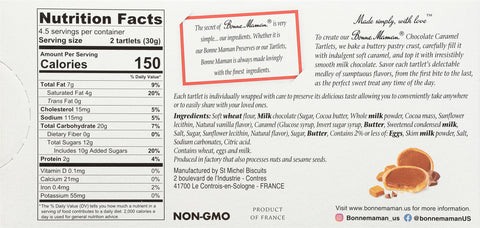 Bonne Maman Tartlets Chocolate Caramel 4.76 OZ