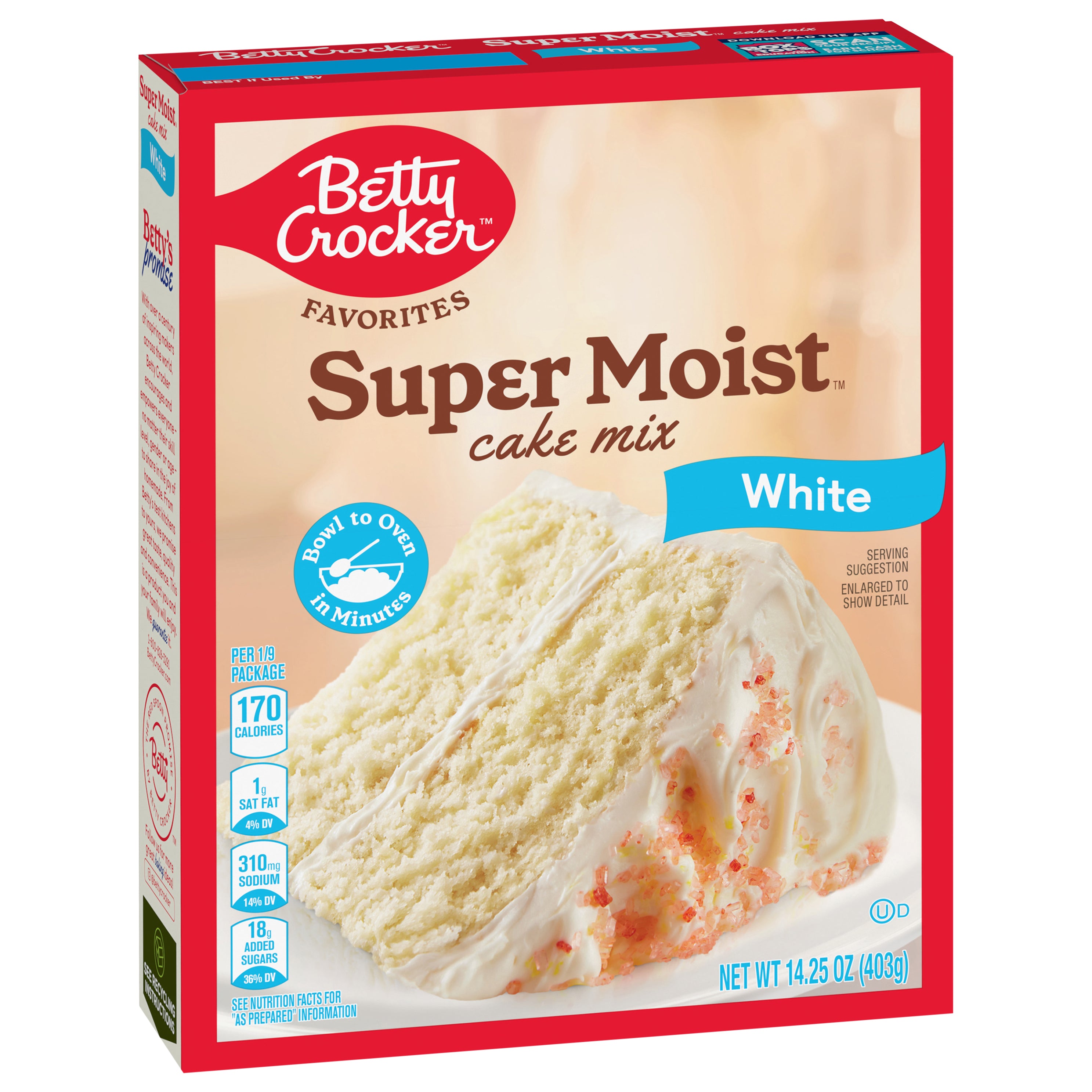 Betty Crocker Super Moist White Cake Mix - 14.25 OZ 12 Pack
