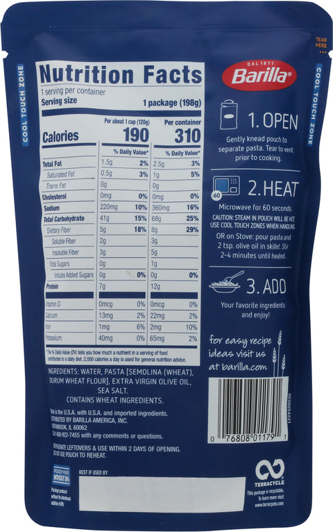 Barilla Ready Pasta Elbows 7 OZ