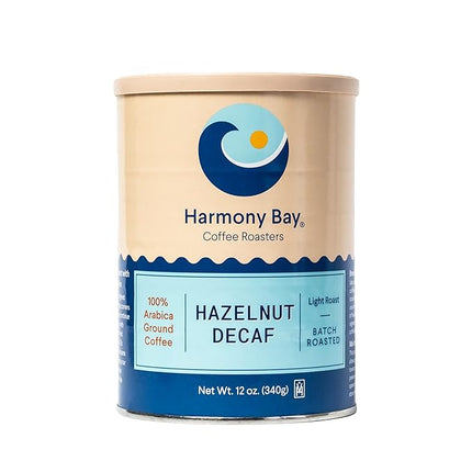 Harmony Bay Ground Hazelnut Decaffeinated - 12 OZ 6 Pack
