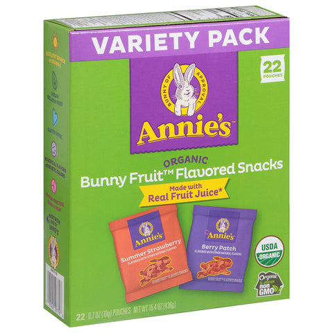 Annie's Organic Bunny Fruit Flavored Snacks 15.4 OZ