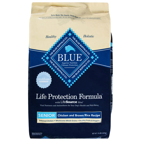 Blue Buffalo Life Protection Senior Chicken and Brown Rice Recipe 15 LB