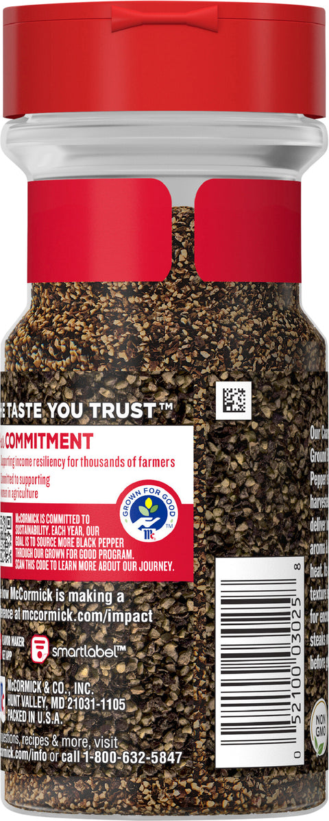 McCormick Black Pepper Coarse Ground 3.12 OZ