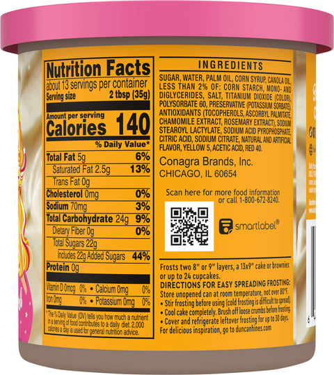 Duncan Hines Creamy Home-Style Buttercream Frosting 16 OZ