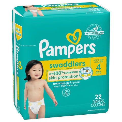 Pampers Diapers 4 (22-37 lb) Jumbo Pack 22 CT