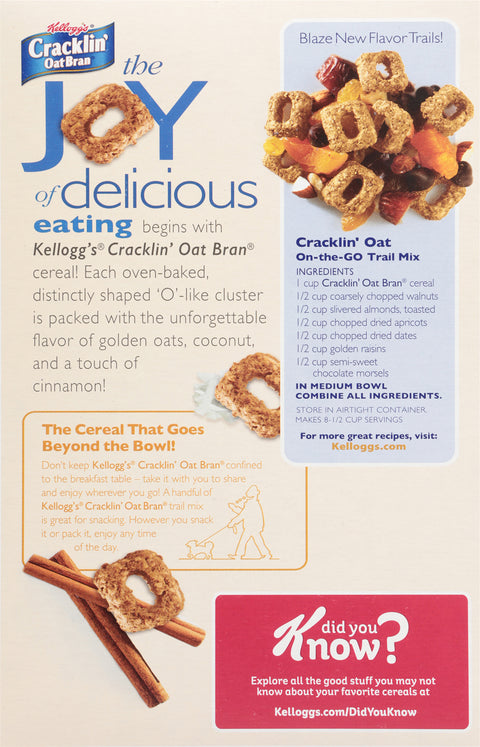 Kellogg's Cracklin Oat Bran Cereal  16.5 OZ