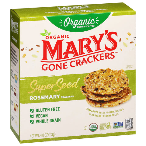 Mary's Gone Crackers Super Seed Rosemary Crackers 4.0 oz