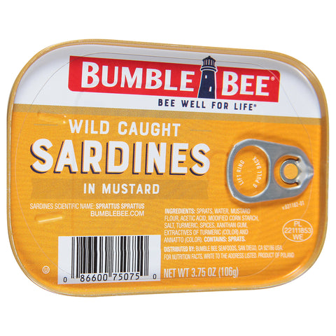 Bumble Bee Wild Caught Sardines in Mustard 3.75 OZ