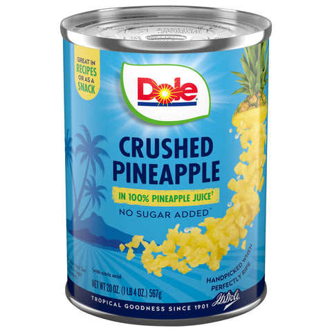 Dole Pineapple Crushed In 100% Juice 20 OZ