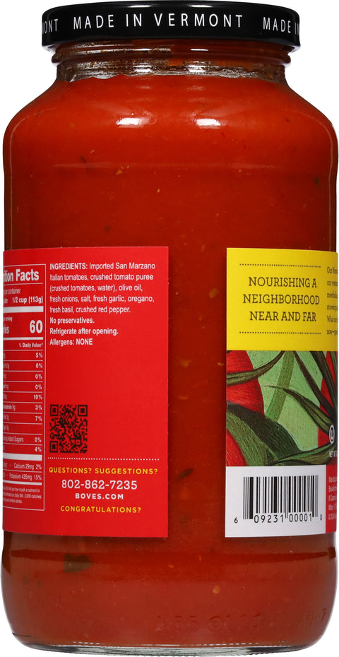 Bove's Marinara Pasta Sauce 24 OZ