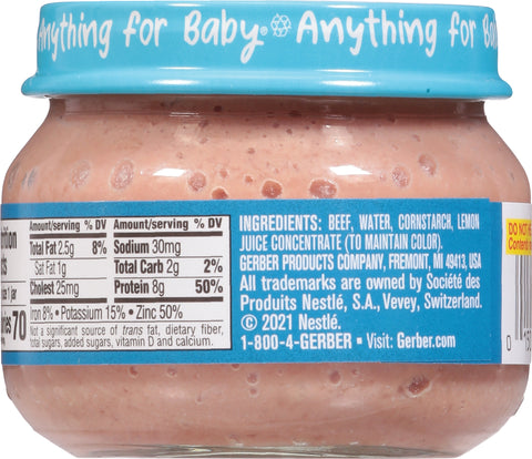 Gerber Beef & Beef Gravy Baby Food 2.5 OZ