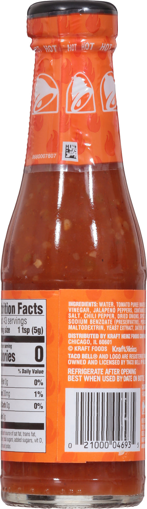 Taco Bell Hot Taco Sauce 7.5 OZ