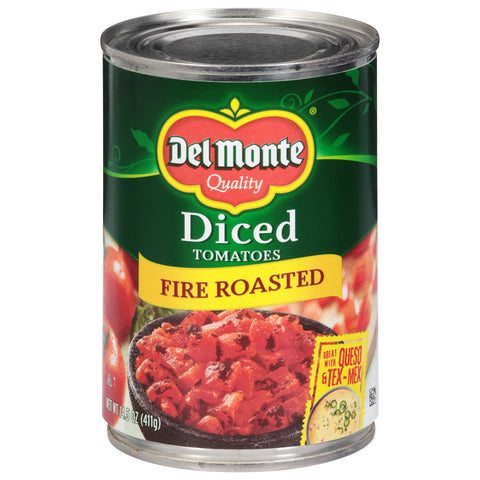 Del Monte Fire Roasted Diced Tomatoes 14.5 oz - 12 Pack