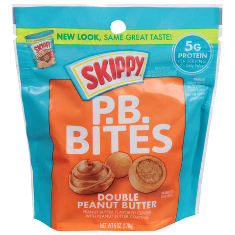 Skippy Double Peanut Butter P.B. Bites 6 oz - 8 Pack