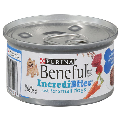 Beneful IncrediBites Small Dogs with Real Beef, Tomatoes, Carrots & Wild Rice Dog Food 3 oz - 12 Pack