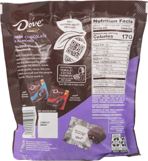 Dove Dark Chocolate & Almond 12.67 oz