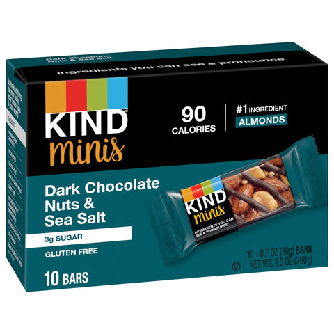 Kind Minis Dark Chocolate Nuts And Sea Salt 7 OZ