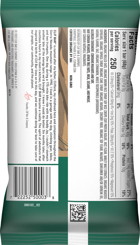 Clif Oatmeal Raisin Walnut Energy Bars 2.4 OZ
