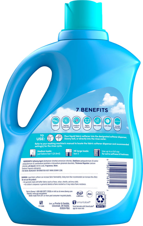 Downy Fabric Softener Liquid (Fabric Conditioner), April Fresh Scent, 100 fl oz, 136 Loads