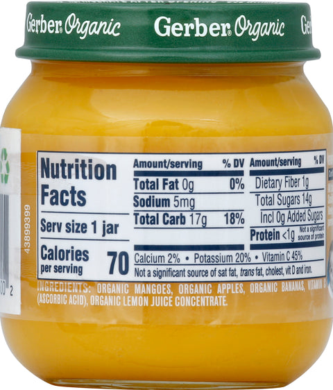 Gerber Mango, Apple, Banana 4 oz