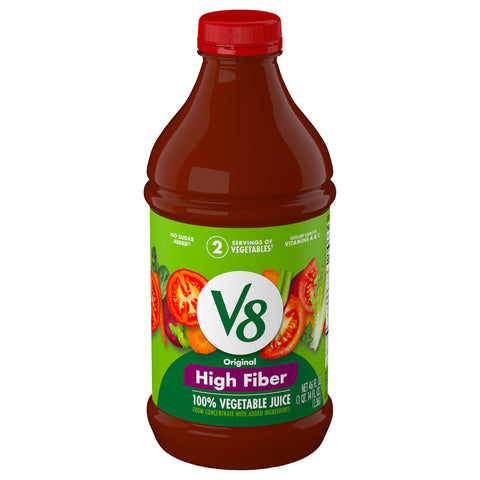 V8 100% Vegetable Juice High Fiber 46 FZ