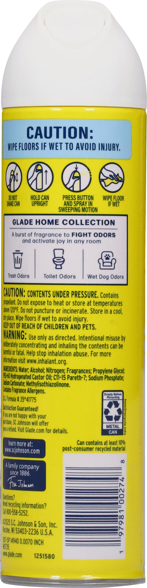 Glade Lemon Air Freshener 7.3 oz