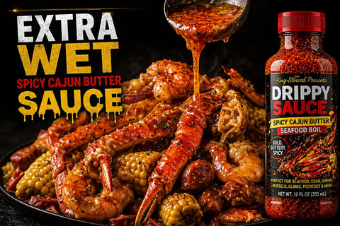 Drippy Sauce® Spicy Cajun Butter Seafood Boil Sauce