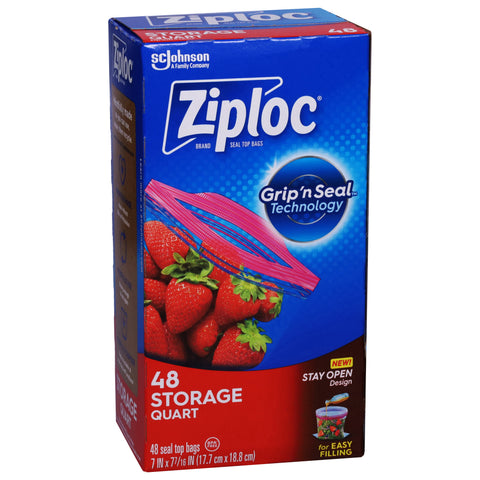 Ziploc Storage Bags Quart 48 CT