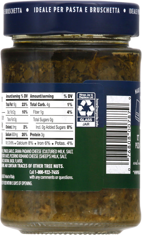 Barilla Rustic Basil Pesto Sauce 6.5 oz