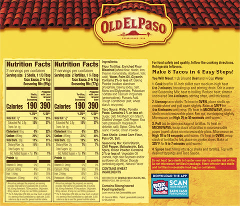Old El Paso Stand 'N Stuff Hard/Soft Taco Shell Dinner 9.4 OZ