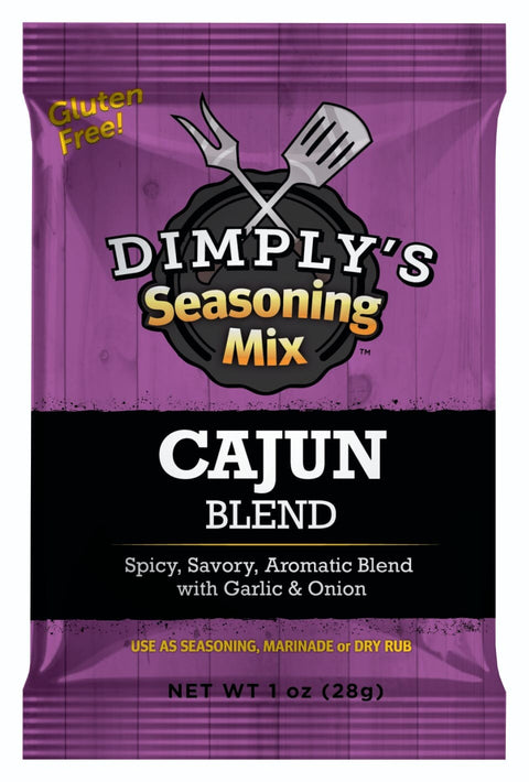 Mr. Kooks Dimply's Cajun Chicken Dry Rub Seasoning & Marinade - 1 OZ 144 Pack