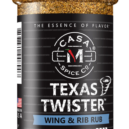 Casa M Spice Co LLC Texas Twister‚ Wing and Rib Rub - Plastic Shaker - 5.75 OZ 6 Pack