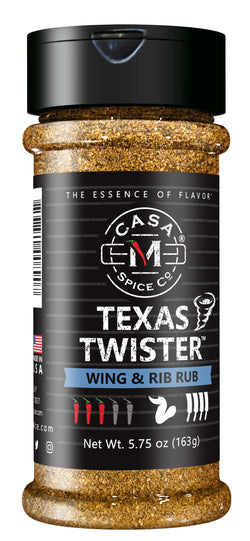 Casa M Spice Co LLC Texas Twister‚ Wing and Rib Rub - Plastic Shaker - 5.75 OZ 6 Pack