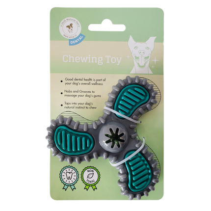 Jojo Modern Pets TPR Dental Spinner Dog Toy - For Light/Medium Chewers - 1 CT 10 Pack
