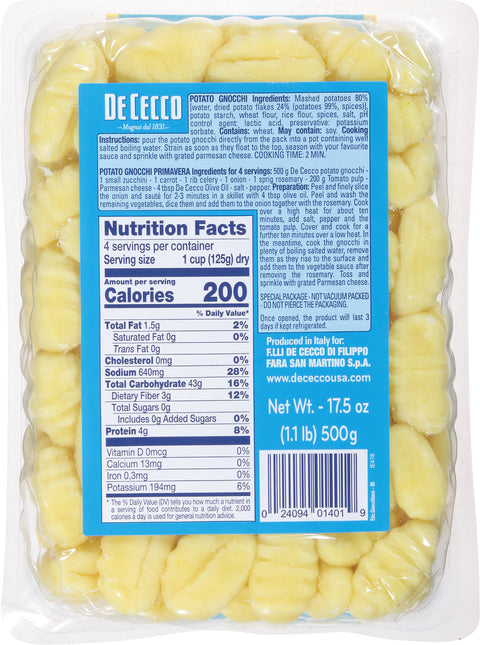 Dececco Potato Gnocchi 17.5 OZ
