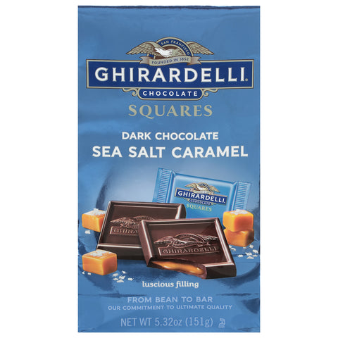 Ghirardelli Dark Chocolate & Sea Salt Caramel Squares 5.32 OZ