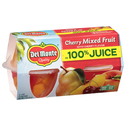 Del Monte Fruit Cups Cherry Mixed 16 OZ