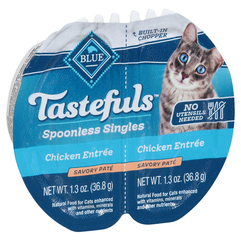 Blue Buffalo Blue Tastefuls Spoonless Singles Savory Pate Chicken Entree Food for Cats 2