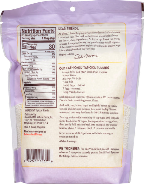 Bob's Red Mill Small Pearl Tapioca 24 OZ