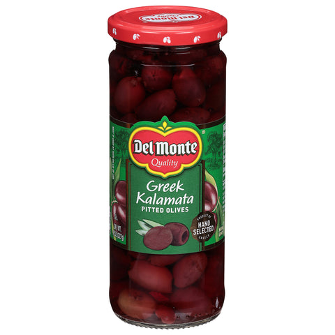 Del Monte Greek Kalamata Pitted Olives, 8 oz Jar - 6 Pack