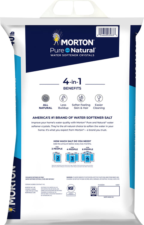 Morton White Crystal Solar Water Softener Crystals 40 LB