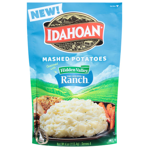 Idahoan Mashed Potatoes Seasoned with Hidden Valley The Original Ranch 4 oz - 12 Pack