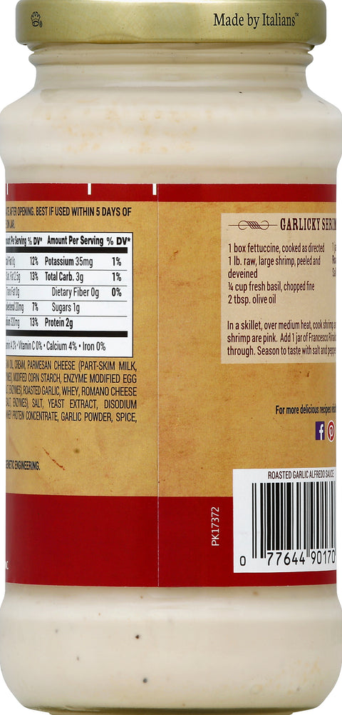 Francesco Rinaldi Roasted Garlic Alfredo Sauce 15 OZ