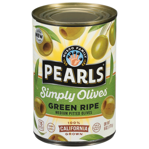 Pearls Fresh Cured Medium Green Olives 6 OZ